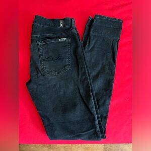 7 FOR ALL MANKIND Skinny Jeans Black Size 28